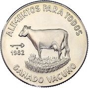 5 Pesos Cattle, Cuba, 1982 reverse image