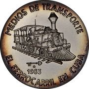 5 Pesos Cuban Railway reverse image