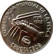 5 Pesos World Fisheries Conference, Cuba, 1983 reverse image