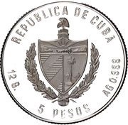 5 Pesos Sarajevo 1984 - Olympus Goddess obverse image