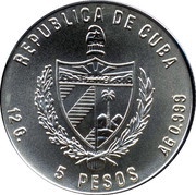 5 Pesos Soccer World Championship - Mexico 86 obverse image