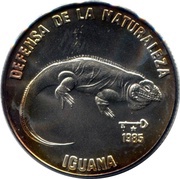 5 Pesos Cuban Rock Iguana, Cuba, 1985 reverse image