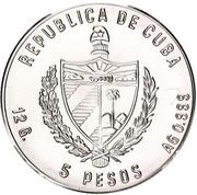 5 Pesos Cuban Parrot obverse image