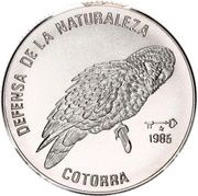 5 Pesos Cuban Parrot, Cuba, 1985 reverse image