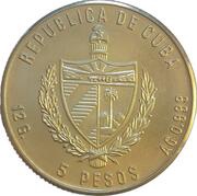 5 Pesos Copper Charity Church obverse image
