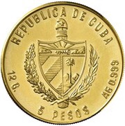 5 Pesos Heroic Guerrilla Fighter - Trial strike obverse image