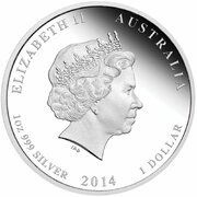 1 Dollar - Elizabeth II 4th Portrait - Red Cross - Silver Bullion Coin obverse image