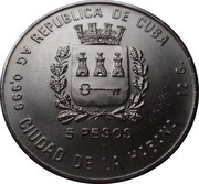 5 Pesos European Cup 1988 obverse image