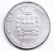 5 Pesos European Cup 1988 obverse image