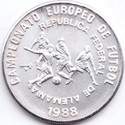 5 Pesos European Cup 1988, Cuba, 1988 reverse image