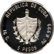 5 Pesos National Ballet obverse image