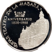 5 Pesos Havana Great Theater reverse image