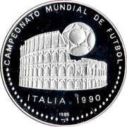 5 Pesos Colosseum, Cuba, 1989 reverse image