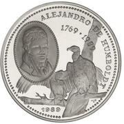 5 Pesos Alexander von Humboldt, Cuba, 1989 reverse image