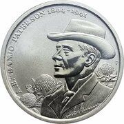 1 Dollar - Elizabeth II 4th Portrait - Banjo Patterson 150 Years reverse image
