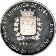 5 Pesos Italian map obverse image