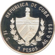 5 Pesos Triceratops obverse image