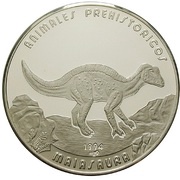 5 Pesos Maiasaura, Cuba, 1994 reverse image