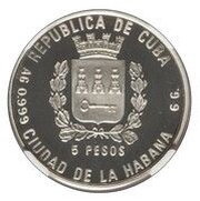 5 Pesos Apatosaurus - Piedfort obverse image