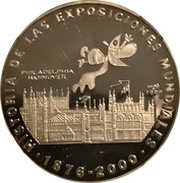 5 Pesos Expo 2000 - Philadelphia, Cuba, 1999 reverse image