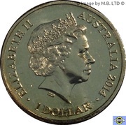 1 Dollar - Elizabeth II 4th Portrait - AFL Premiers Hawthorn 2014 obverse image