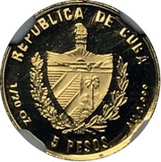 5 Pesos Bee Hummingbird obverse image