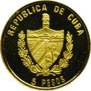 5 Pesos Babylon Hanging Gardens obverse image