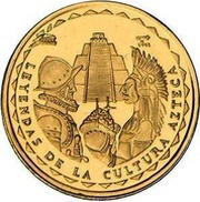5 Pesos Legends of the Aztec culture, Cuba, 2005 reverse image