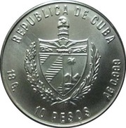 10 Pesos Moscow '80 Olympics obverse image
