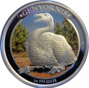 1 Dollar - Elizabeth II 4th Portrait - Megafauna - Genyornis, Australia, 2014 reverse image