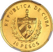 10 Pesos Homeland and Freedom; Piedfort obverse image