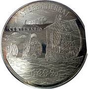 10 Pesos ¡Tierra, Tierra! - without exergue, Cuba, 1989 reverse image