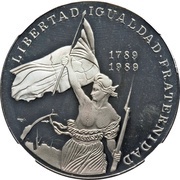 10 Pesos "The Liberty", Cuba, 1989 reverse image