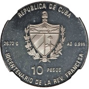 10 Pesos Bastille obverse image