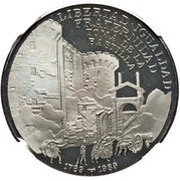 10 Pesos Bastille, Cuba, 1989 reverse image