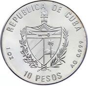 10 Pesos F. Castro and C. Cienfuegos obverse image