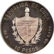 10 Pesos Arrival at Cuba obverse image