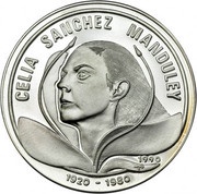 10 Pesos Celia Sanchez Manduley, Cuba, 1990 reverse image
