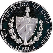 10 Pesos Queen Isabella obverse image