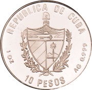 10 Pesos Volleyball obverse image