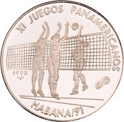 10 Pesos Volleyball reverse image