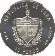 10 Pesos Baseball obverse image