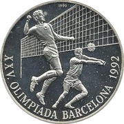 10 Pesos Volleyball, Cuba, 1990 reverse image