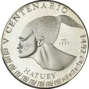 10 Pesos Hatuey, Cuba, 1991 reverse image
