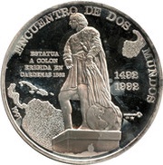 10 Pesos Cristobal Colón, Cuba, 1991 reverse image