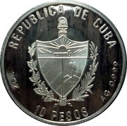 10 Pesos Barcelona Olympic Stadium obverse image