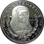 10 Pesos Queen Joanna, Cuba, 1991 reverse image