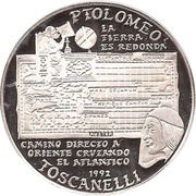 10 Pesos Ptolomeo and Toscanelli, Cuba, 1992 reverse image