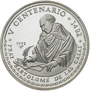 10 Pesos Bartolome de las Casas, Cuba, 1992 reverse image