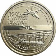 1 Dollar - Elizabeth II 4th Portrait - Aviation reverse image